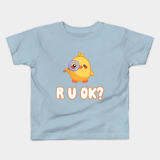 R U OK?: Cute Duckling Detective Kids T-Shirt